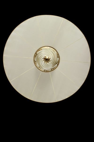 Lámpara Fortuny de seda lisa Samarkanda Plain con disco - vista inferior