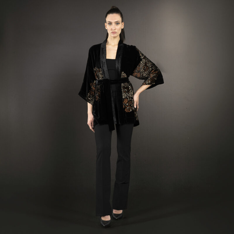 Fortuny Isabel | Printed velvet Kimono Coat