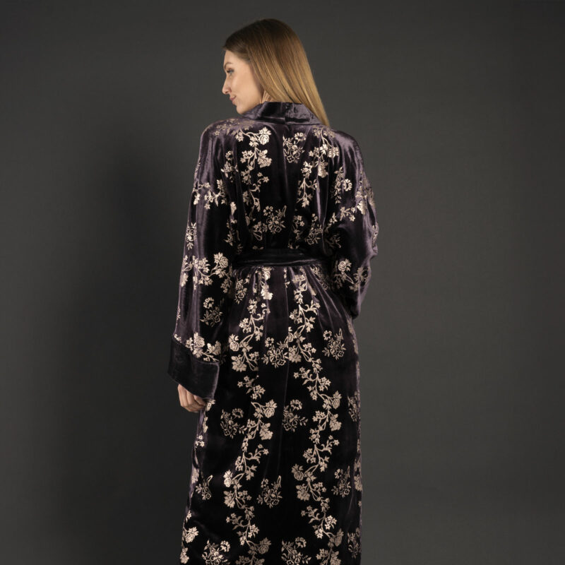 Fortuny printed velvet evening coat