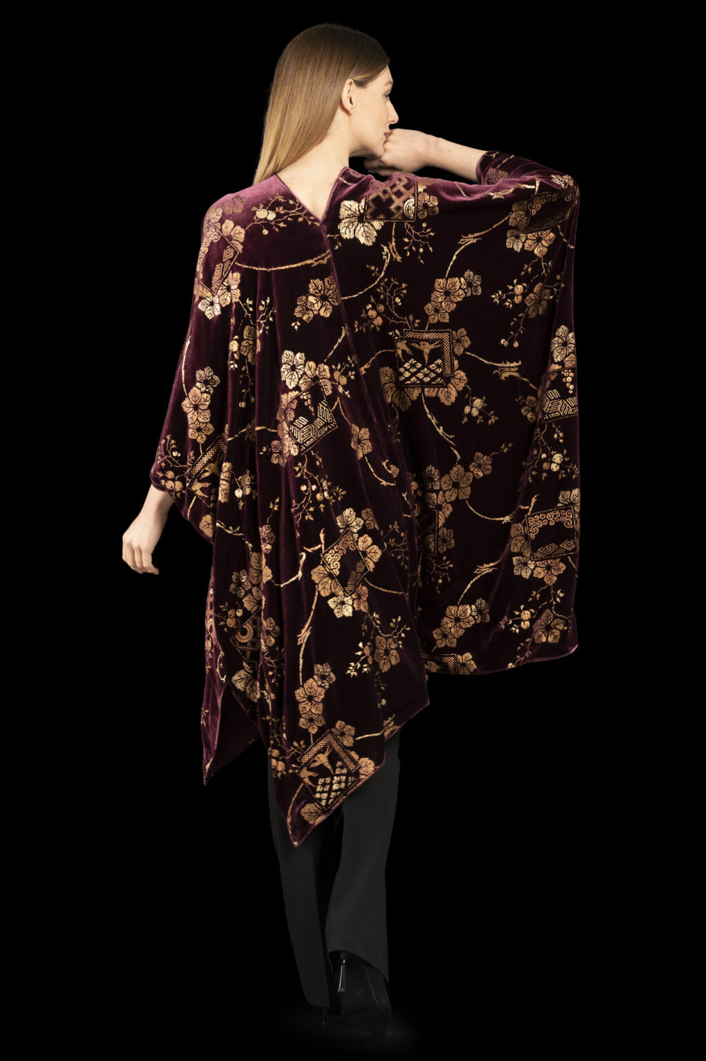 Fortuny printed velvet evening coat