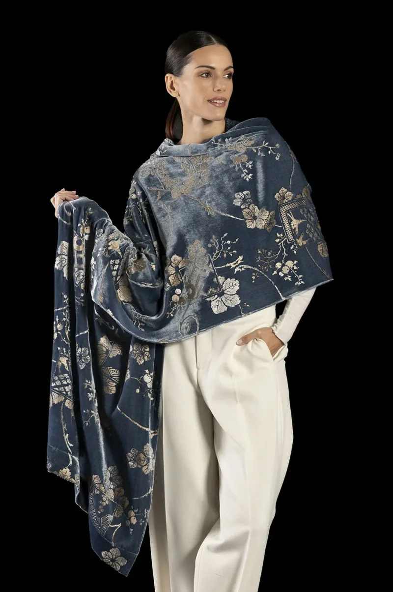 Fortuny printed velvet shawl