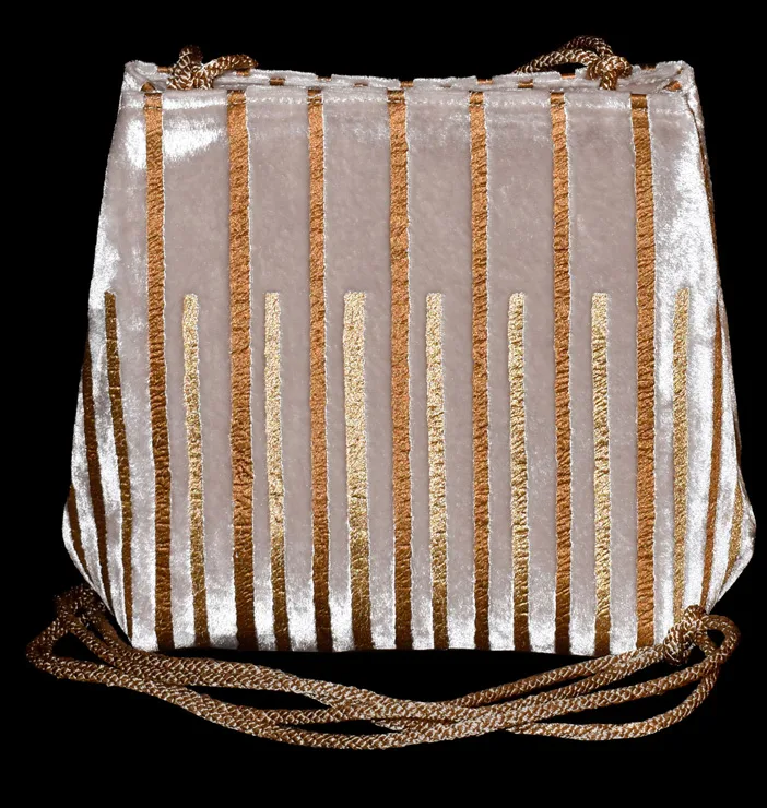 Fortuny Bag Gioia Stripes Taupe